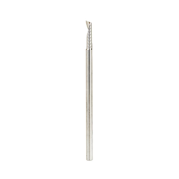 Amana tool 51491 Metric SC Spiral O Single Flute, Plastic Cutting 3 D x 12 CH x 3 SHK x 64mm Long Up-Cut CNC Router Bit with Mirror Finish