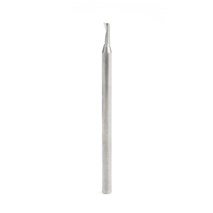 Amana tool 51634 Metric SC Spiral O Single Flute, Plastic Cutting 2 D x 6 CH x 3 SHK x 50mm Long Up-Cut CNC Router Bit with Mirror Finish