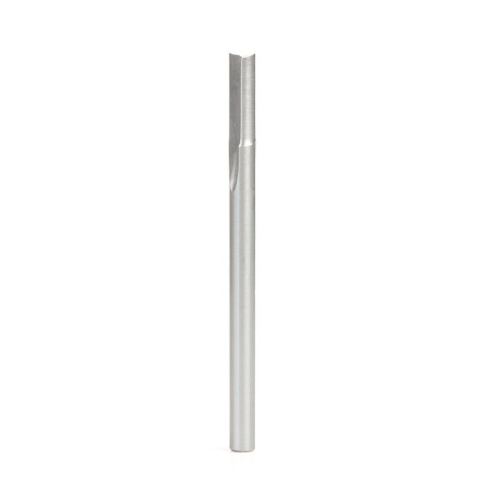 Amana tool HSS1603 Plastic Cutting, Double Straight O Flute 1/4 D x 3/4 CH x 1/4 SHK x 3-3/4 Inch Long High Speed Steel (HSS) Router Bit
