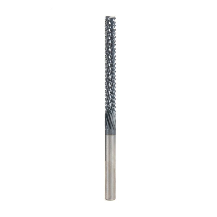 Amana tool 48054-E High Performance End Mil 1/4 D x 2-1/8 CH x 1/4 SHK x 4 Inch Long SC Fiberglass and Composite Cutting AlTiN Coated Router Bit