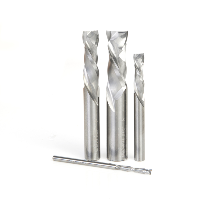 Amana tool AMS-182 4-Pc CNC Solid Carbide Compression Spiral Router Bit Colection