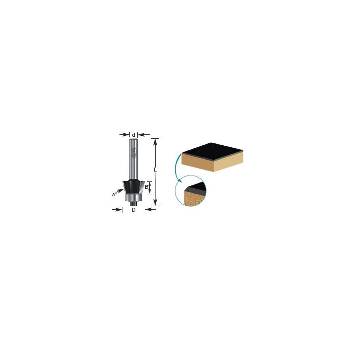 Amana 200-10 TIMBERLINE BEVEL BIT 15 DEGREE