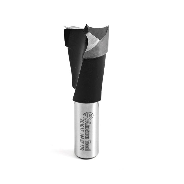 Amana tool 201017 Carbide Tipped Brad Point Boring Bit R/H 17mm D x 57mm Long x 10mm SHK