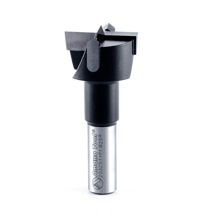 Amana tool 203251 Carbide Tipped Hinge Boring Bit R/H 25mm D x 57mm Long x 10mm SHK