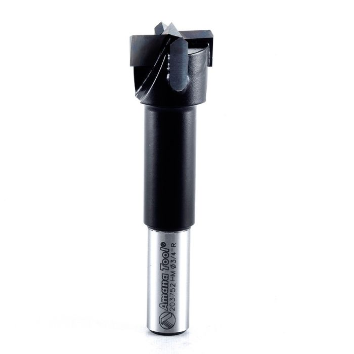 Amana tool 203752 Carbide Tipped Hinge Boring Bit R/H 3/4 D x 70mm Long x 10mm SHK