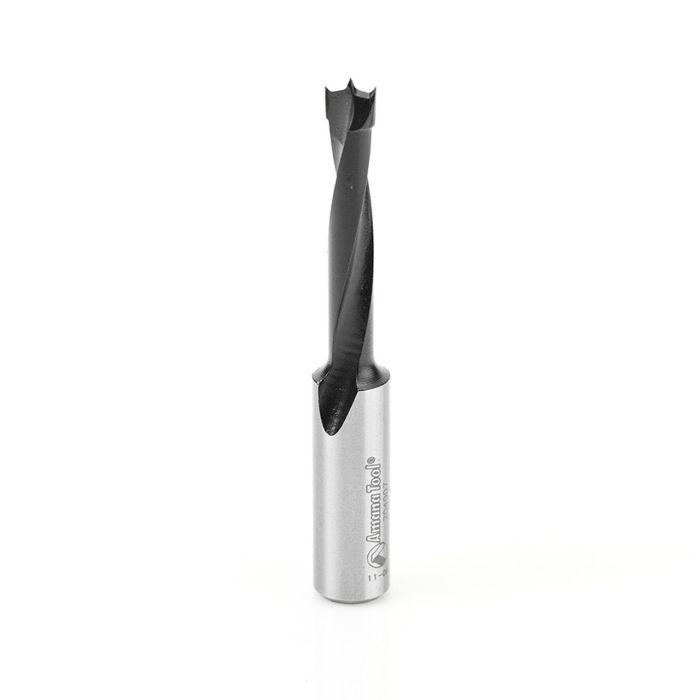 Amana tool 204007 Carbide Tipped Brad Point Boring Bit R/H 1/4 D x 70mm Long x 10mm SHK