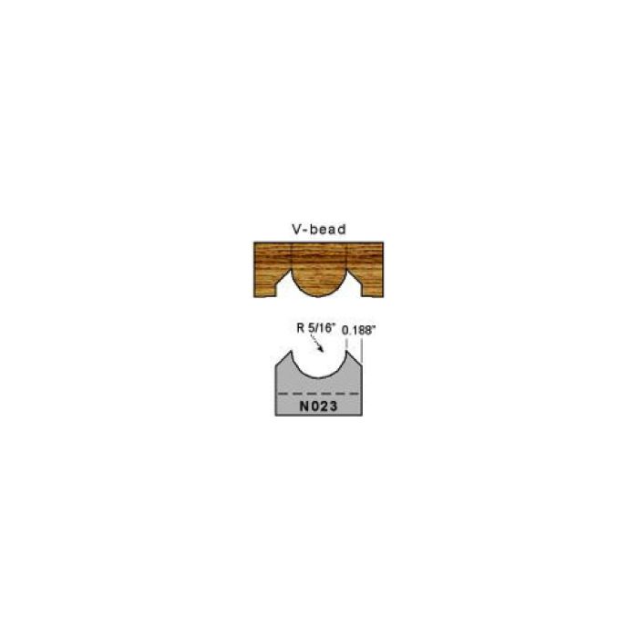 N023 5/16 radius V bead profile
