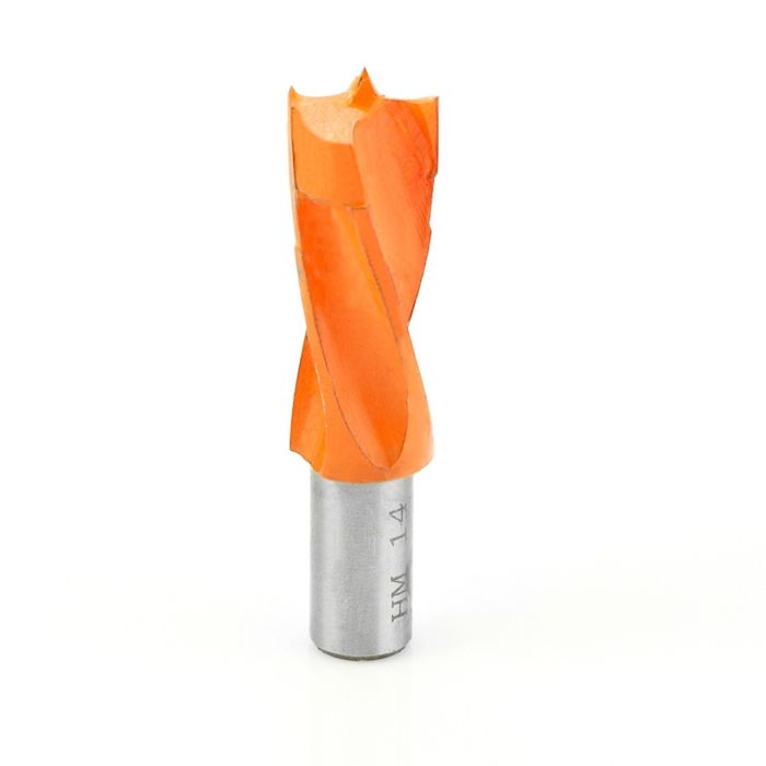 Amana tool 301014 Carbide Tipped Brad Point Boring Bit L/H 14mm D x 57mm Long x 10mm SHK