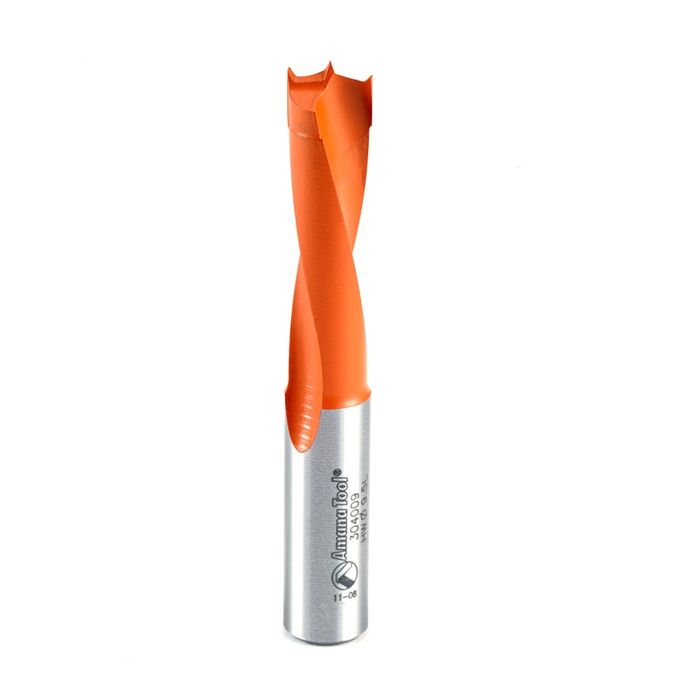 Amana tool 304009 Carbide Tipped Brad Point Boring Bit L/H 3/8 D x 70mm Long x 10mm SHK