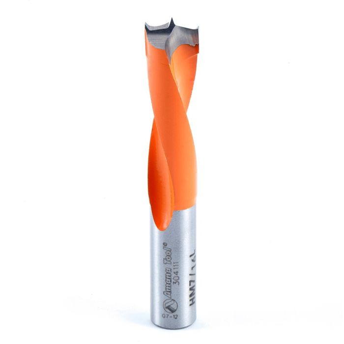 Amana tool 304111 Carbide Tipped Brad Point Boring Bit L/H 7/16 D x 70mm Long x 10mm SHK