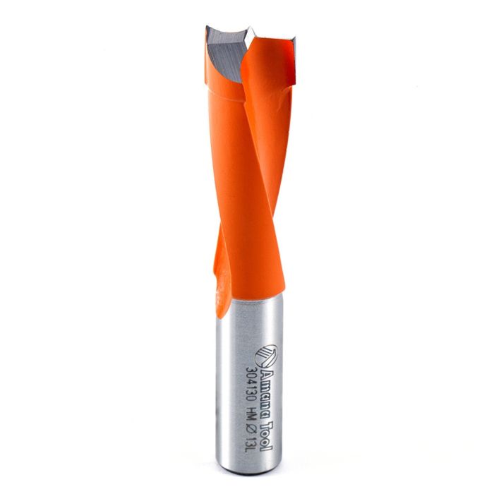 Amana tool 304130 Carbide Tipped Brad Point Boring Bit L/H 13mm D x 70mm Long x 10mm SHK