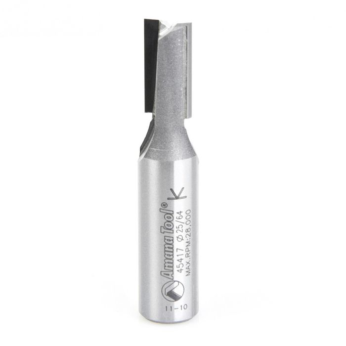 Amana tool 45417 Carbide Tipped Straight Plunge 10mm D x 19mm CH x 1/2 Inch SHK Router Bit