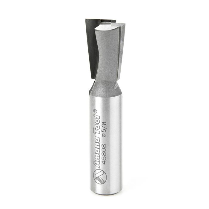 Amana tool 45808 Carbide Tipped Dovetail 7 Deg x 5/8 D x 7/8 CH x 1/2 Inch SHK Router Bit