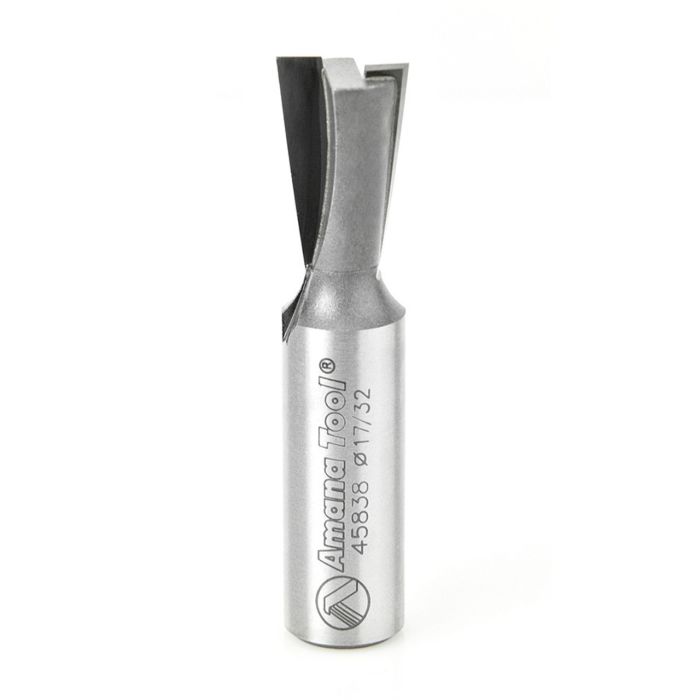 Amana tool 45838 Carbide Tipped Dovetail 7 Deg x 17/32 D x 25/32 CH x 1/2 Inch SHK Router Bit