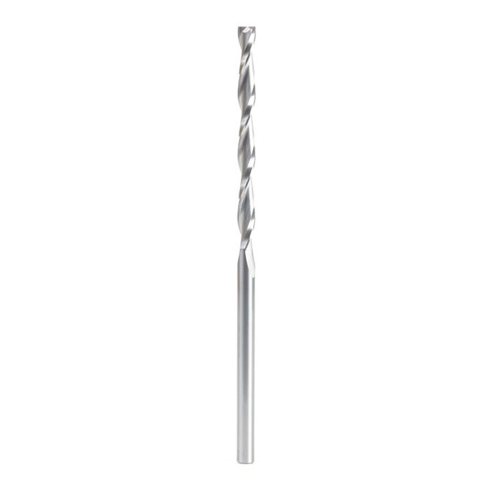 Amana tool 46275 CNC Solid Carbide Foam Cutting Up-Cut Spiral 1/4 D x 3-1/8 CH x 1/4 SHK x 6 Inch Long Flat Bottom Router Bit
