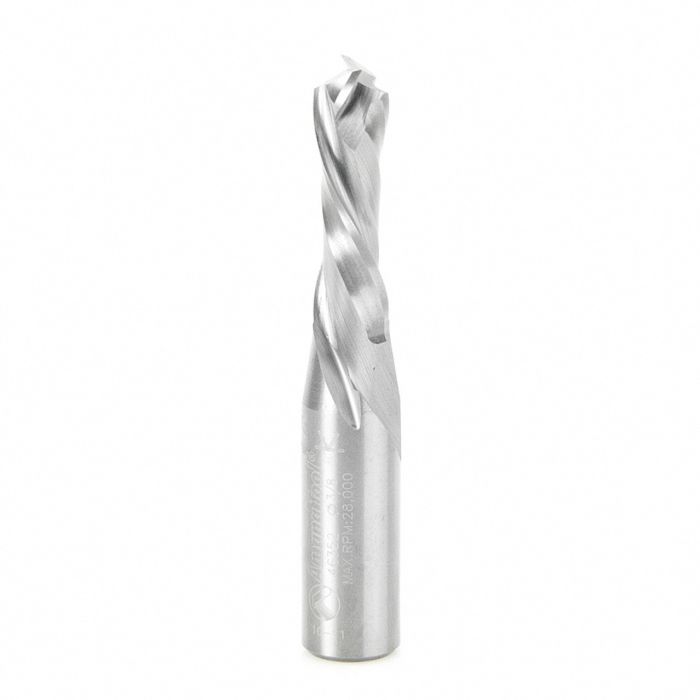 Amana tool 46352 CNC SC Mortise Compression Spiral 3/8 D x 1-1/4 CH x 1/2 SHK x 3 Inch Long 2 Flute Router Bit