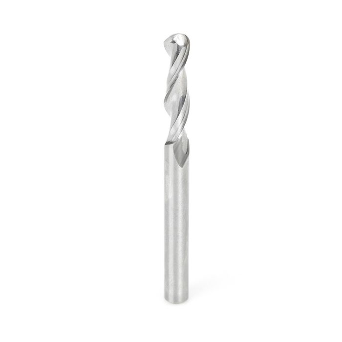 Amana tool 46428 SC Up-Cut Spiral Bal Nose 1/8 R x 1/4 D x 1-1/8 CH x 1/4 SHK x 3 Inch Long x 2 Flute Router Bit with High Mirror Finish