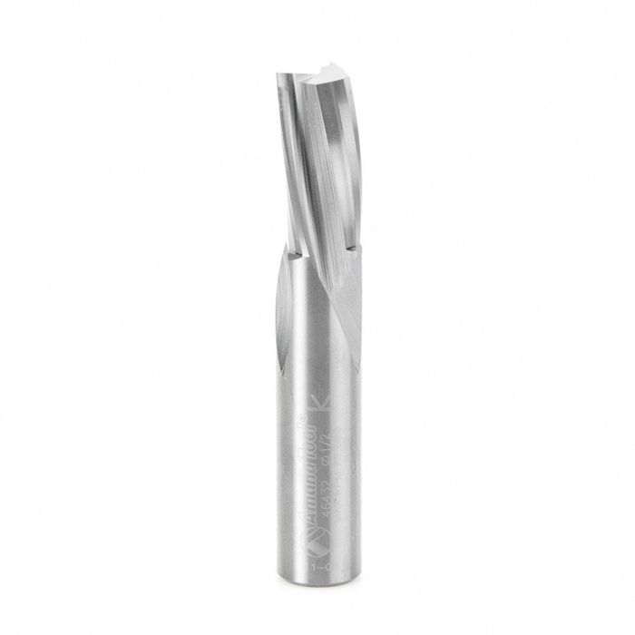 Amana tool 46432 Solid Carbide Slow Spiral 1/2 D x 1 CH x 1/2 SHK x 3 Inch Long Down-Cut 3-Flute Router Bit