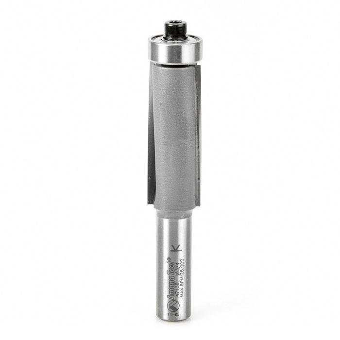 Amana tool 47138 Carbide Tipped DownShear SuperTrim Flush 3/4 D x 2 Inch CH x 1/2 SHK w/ Lower Bal Bearing Router Bit