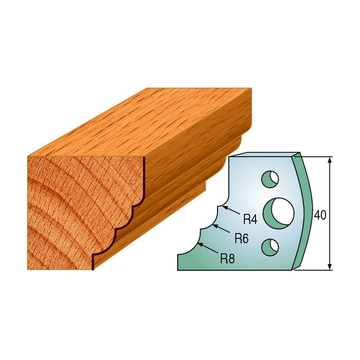 CMT 690.132 Pair of Profiled Knives for Shaper Cutters, 1-37/64-Inch Cutting Length, 5/32-Inch Thickness