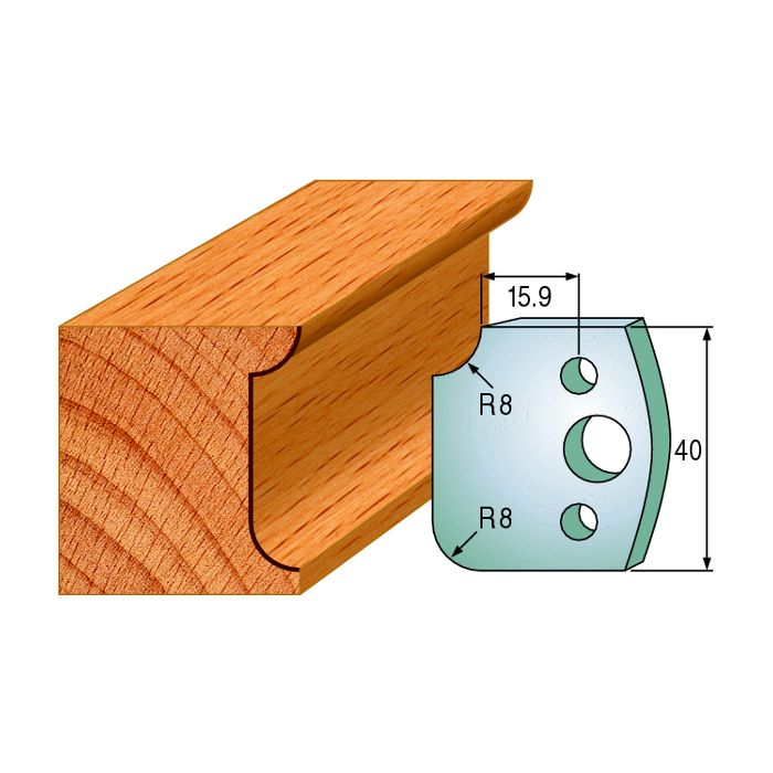 CMT 690.174 Pair of Profiled Knives for Shaper Cutters, 1-37/64-Inch Cutting Length, 5/32-Inch Thickness Shaper Cutter