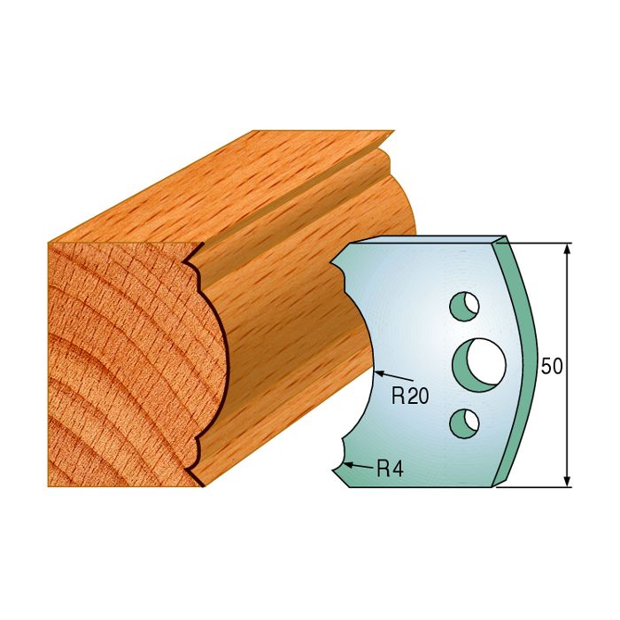 CMT 690.507 Pair of Profiled Knives for Shaper Cutters, 1-31/32-Inch Cutting Length, 5/32-Inch Thickness Shaper Cutter
