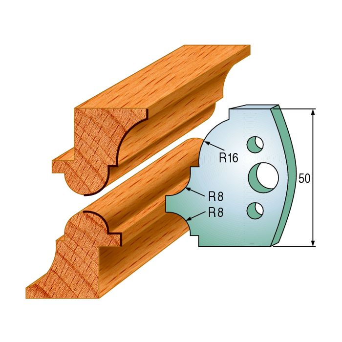 CMT 690.541 Pair of Profiled Knives for Shaper Cutters, 1-31/32-Inch Cutting Length, 5/32-Inch Thickness Shaper Cutter