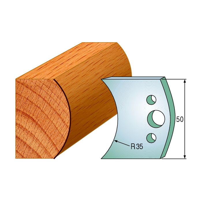 CMT 690.548 Pair of Profiled Knives for Shaper Cutters, 1-31/32-Inch Cutting Length, 5/32-Inch Thickness Shaper Cutter