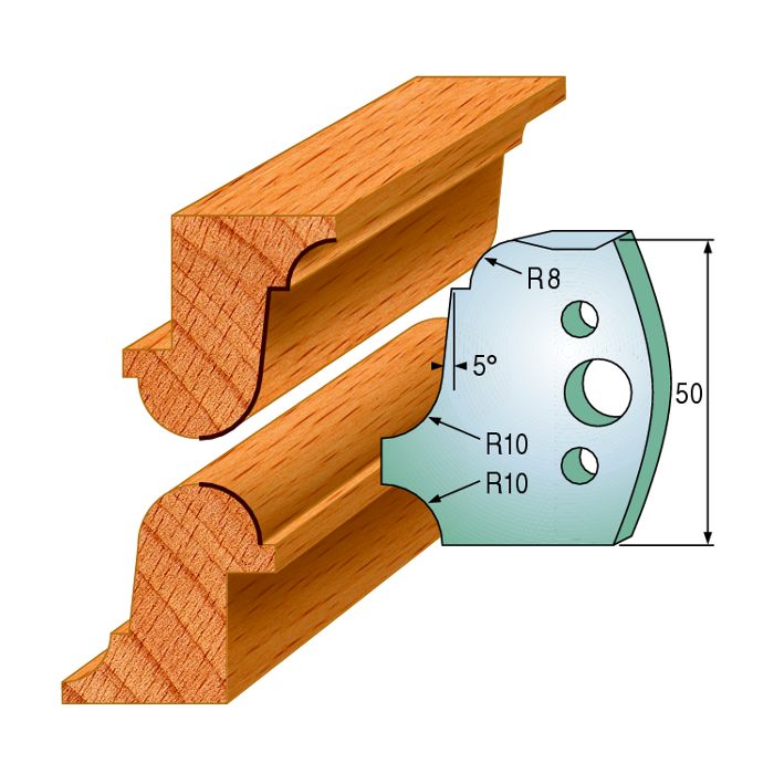 CMT 690.557 Pair of Profiled Knives for Shaper Cutters, 1-31/32-Inch Cutting Length, 5/32-Inch Thickness Shaper Cutter