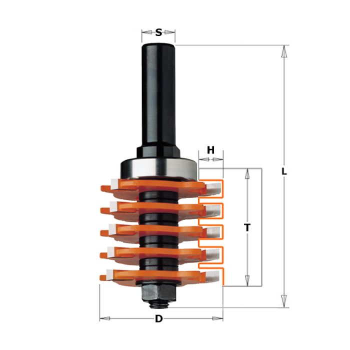 CMT 800.616.11 Box Joint Bit, 1-7/8-Inch Diameter, 1/2-Inch Shank
