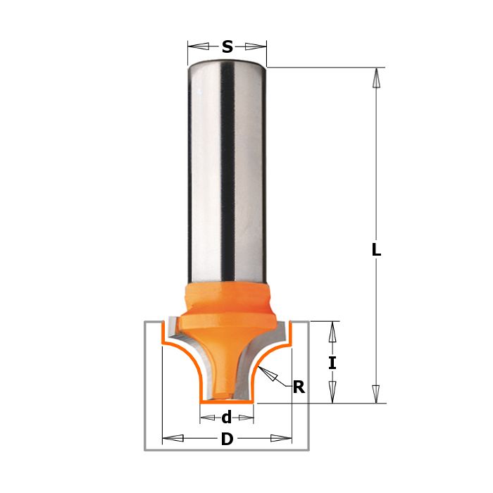 CMT 865.903.11 Decorative Beading Bit, 3/4-Inch Diameter, 1/2-Inch Shank