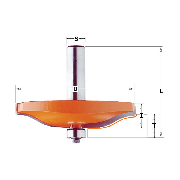 CMT 890.501.11 Horizontal Raised Panel Bit, 3-1/4-Inch Diameter, 1/2-Shank