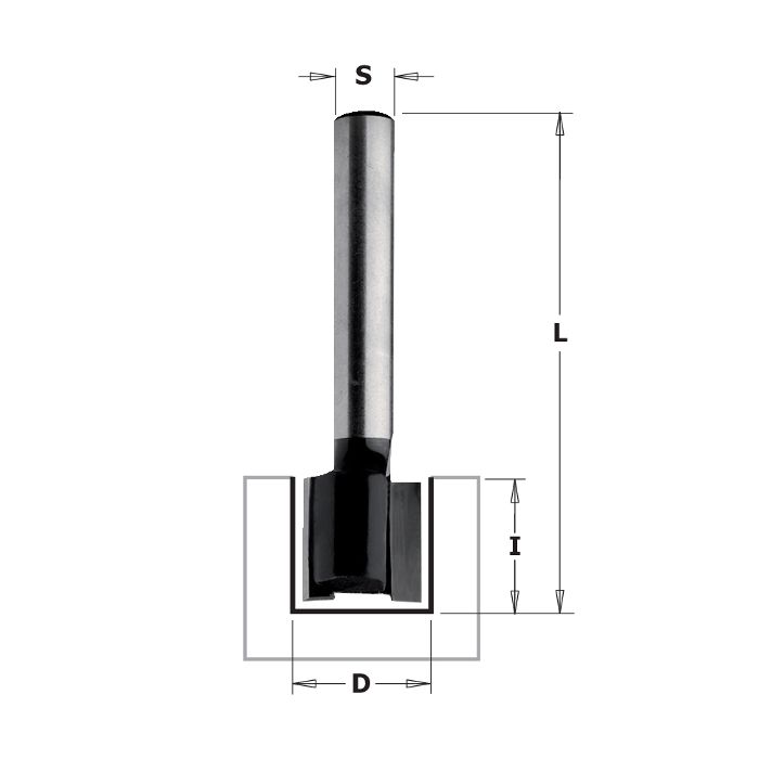 CMT 80107 Contractor Mortising Bit, 3/4-inch Diameter, 1/4-inch Shank