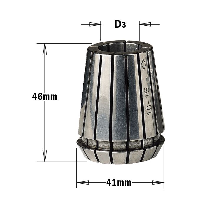 CMT 184.132.00 ER40 Precision Collet, 1/2-Inch Diameter
