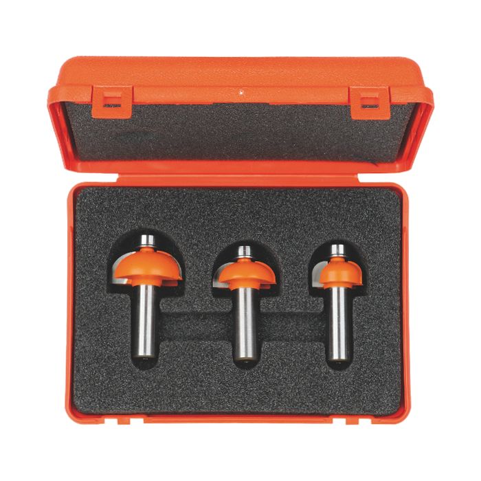 CMT 837.001.01 3-Piece Cove Bit Set, 1/4-Inch Shank