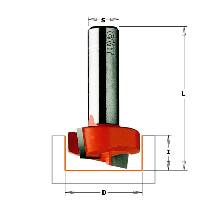 CMT 852.501.11 Dado & Planer Bit, 1/2-Inch Shank, 3/4-Inch Diameter