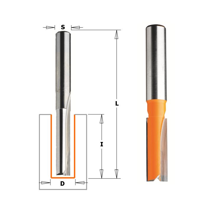 CMT 812.611.11, Straight Bit, 1/2-Inch Shank, 11.1mm Diameter