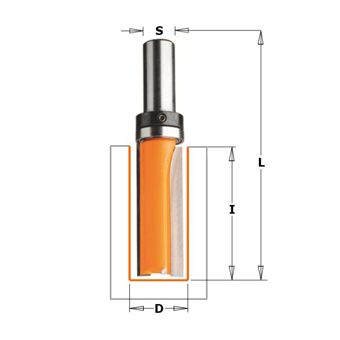 CMT 812.691.11, Straight Bit, 1/2-Inch Shank, 3/4-Inch Diameter,
