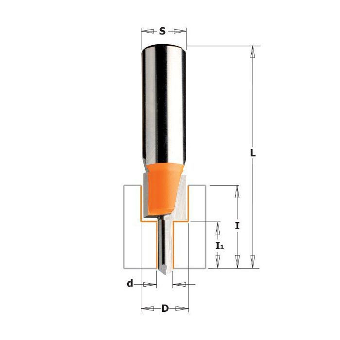 CMT 813.601.11 Screw Slot Bit, 1/2-Inch Diameter, 1/2-Inch Shank