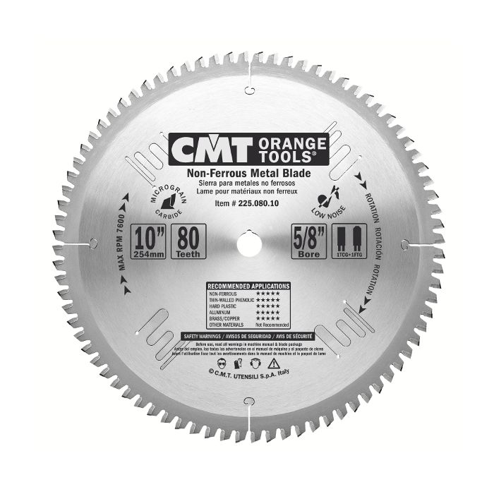 CMT 225.108.14 Industrial Non-Ferrous Metal, PVC & Melamine Saw Blade, 14-Inch x 108 Teeth TCG Grind with 1-Inch Bore