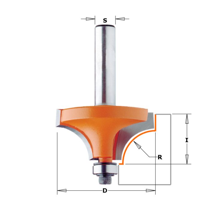 CMT 839.991.11 Beading Bit, 1/2-Inch Shank, 7/8-Inch Radius
