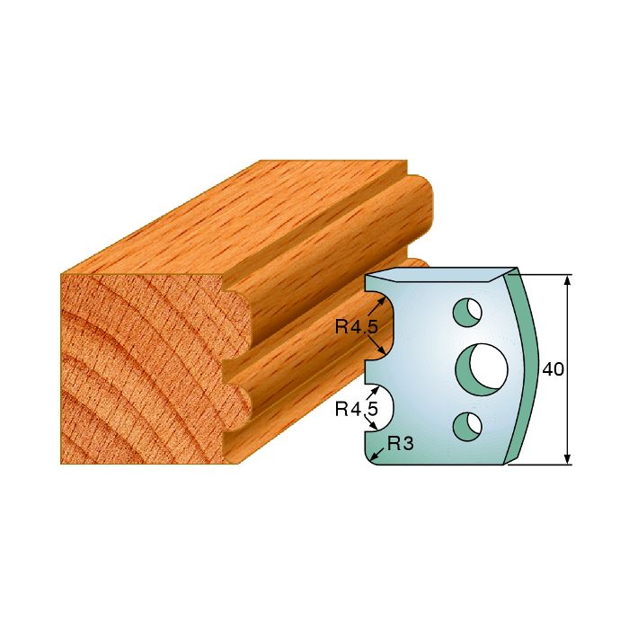 CMT 690.007 Pair of Profiled Knives for Shaper Cutters, 1-37/64-Inch Cutting Length, 5/32-Inch Thickness Shaper Cutter