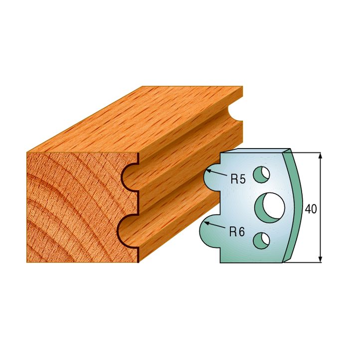 CMT 690.030 Pair of Profiled Knives for Shaper Cutters, 1-37/64-Inch Cutting Length, 5/32-Inch Thickness