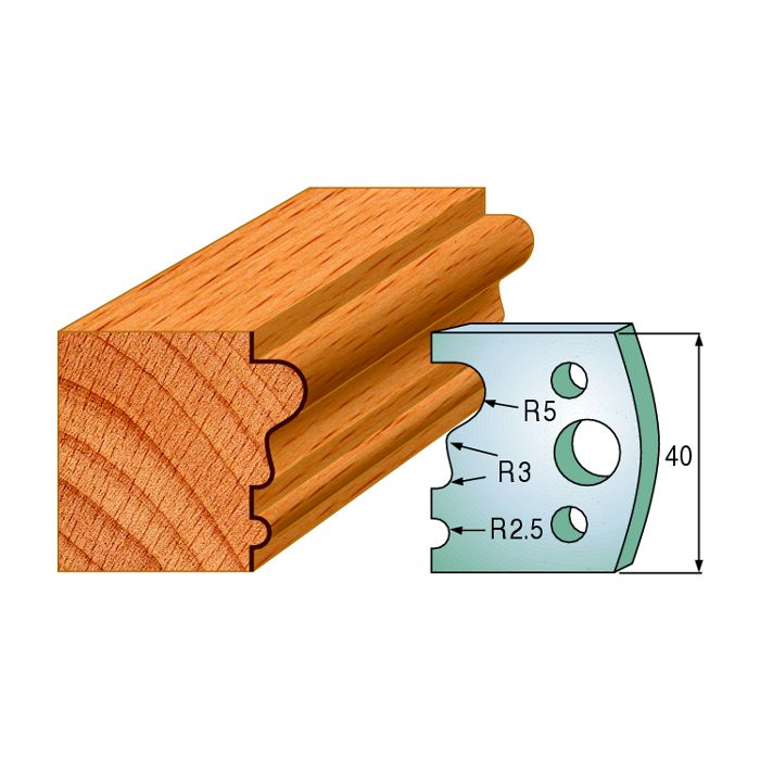 CMT 690.033 Pair of Profiled Knives for Shaper Cutters, 1-37/64-Inch Cutting Length, 5/32-Inch Thickness Shaper Cutter