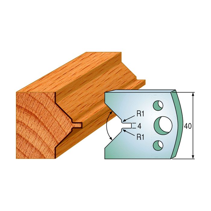 CMT 690.072 Pair of Profiled Knives for Shaper Cutters, 1-37/64-Inch Cutting Length, 5/32-Inch Thickness Shaper Cutter