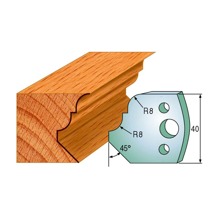CMT 690.073 Pair of Profiled Knives for Shaper Cutters, 1-37/64-Inch Cutting Length, 5/32-Inch Thickness Shaper Cutter