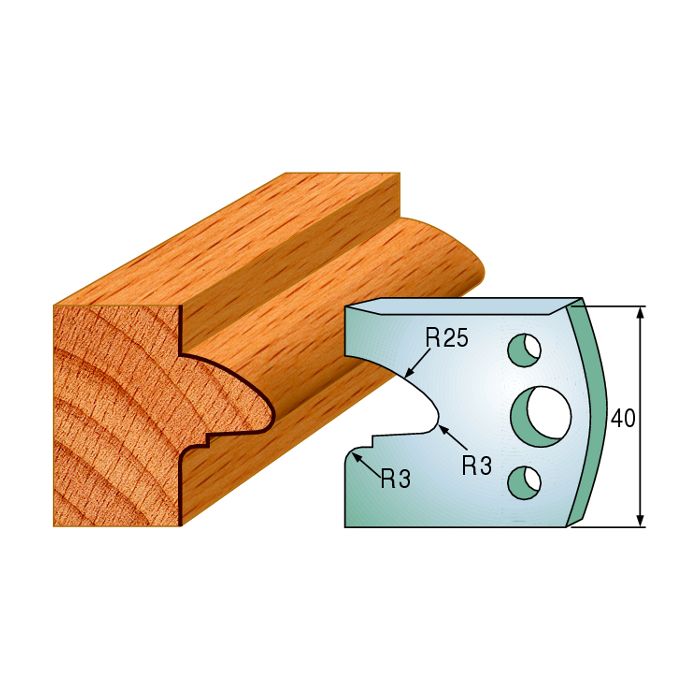 CMT 690.078 Pair of Profiled Knives for Shaper Cutters, 1-37/64-Inch Cutting Length, 5/32-Inch Thickness Shaper Cutter