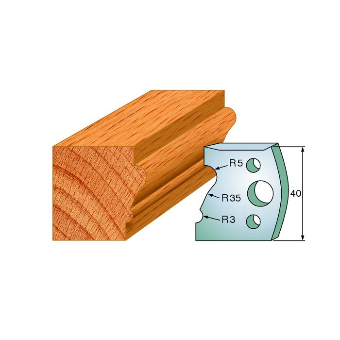 CMT 690.081 Pair of Profiled Knives for Shaper Cutters, 1-37/64-Inch Cutting Length, 5/32-Inch Thickness Shaper Cutter