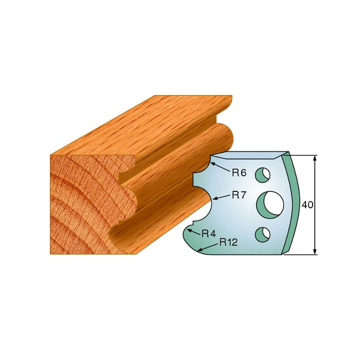 CMT 690.088 Pair of Profiled Knives for Shaper Cutters, 1-37/64-Inch Cutting Length, 5/32-Inch Thickness Shaper Cutter
