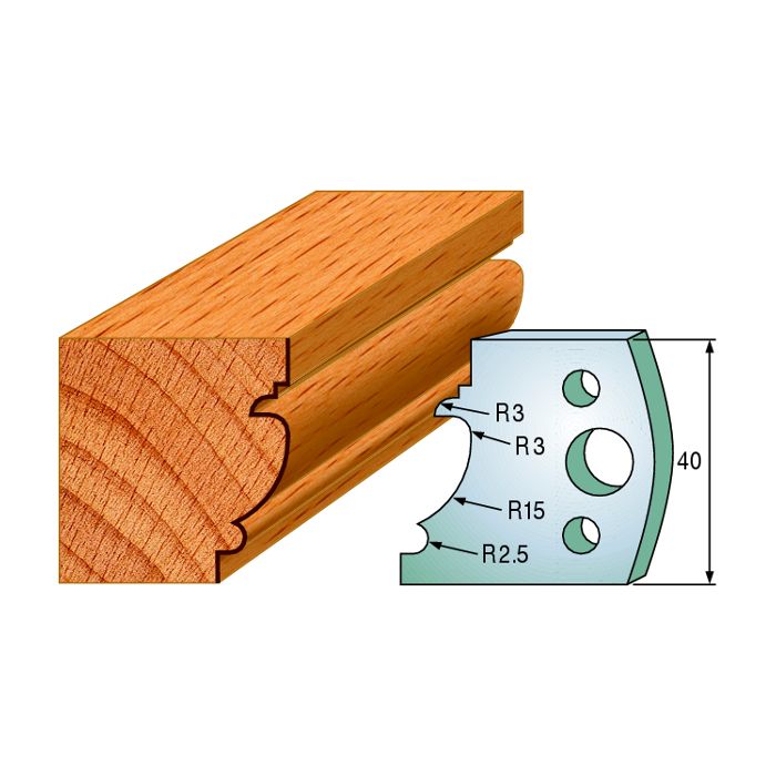 CMT 690.121 Pair of Profiled Knives for Shaper Cutters, 1-37/64-Inch Cutting Length, 5/32-Inch Thickness Shaper Cutter